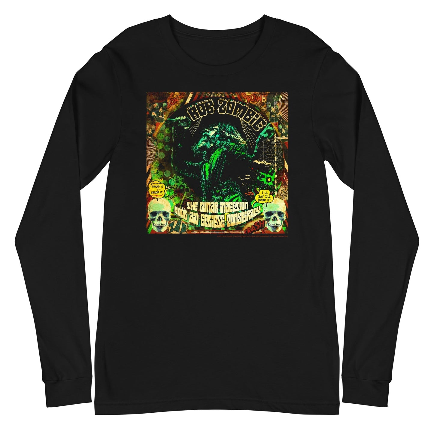MerchMoment Rob Zombie - Lunar Injection Long Sleeve T-Shirt Black