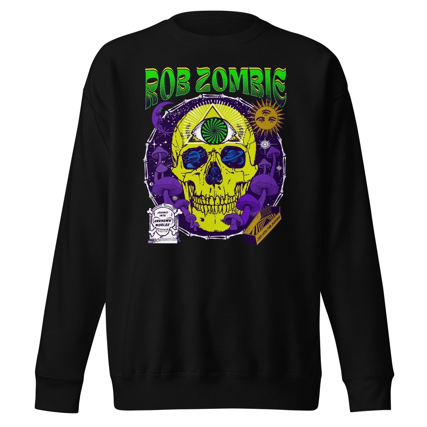MerchMoment Rob Zombie - Yellow Skull Sweatshirt Black