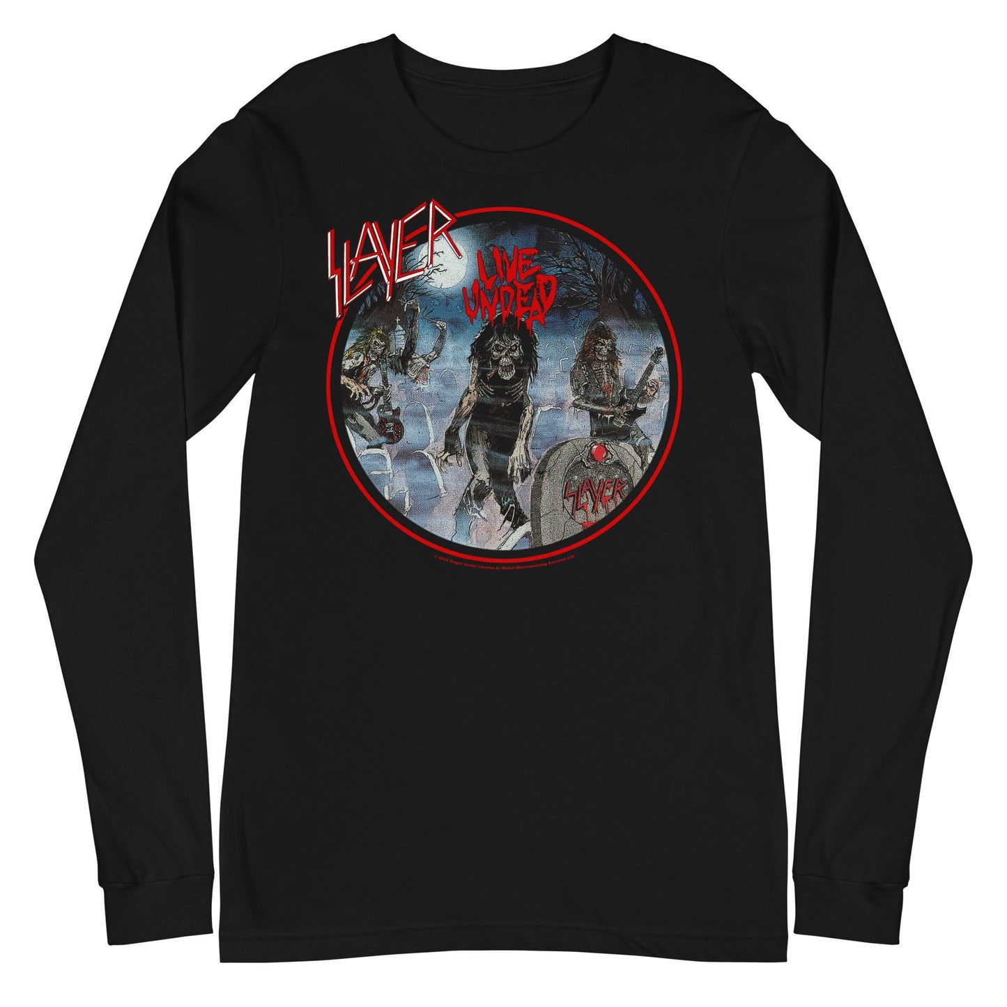 MerchMoment Slayer - Death Rock Long Sleeve T-Shirt Black
