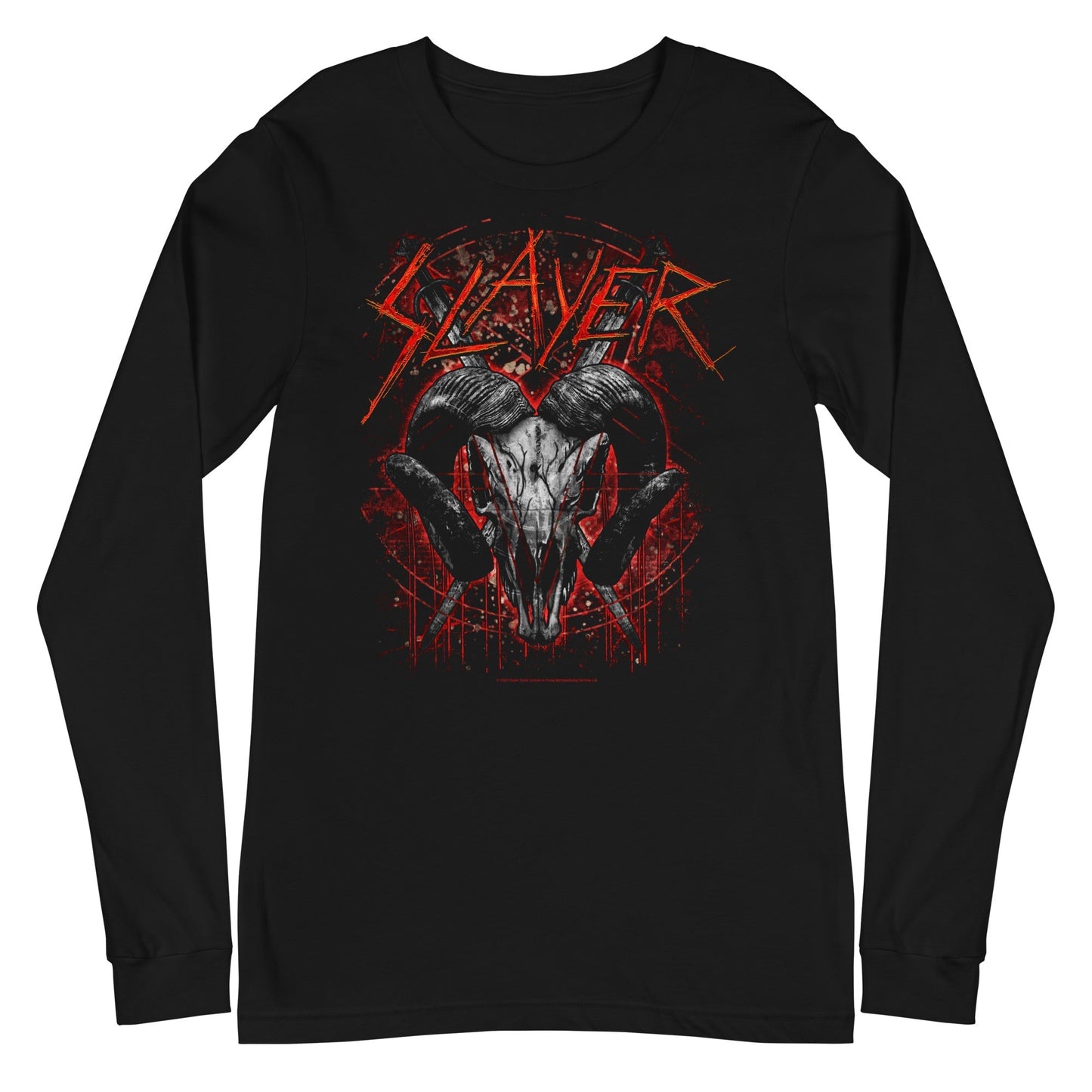 MerchMoment Slayer - Ram's Head Long Sleeve T-Shirt Black