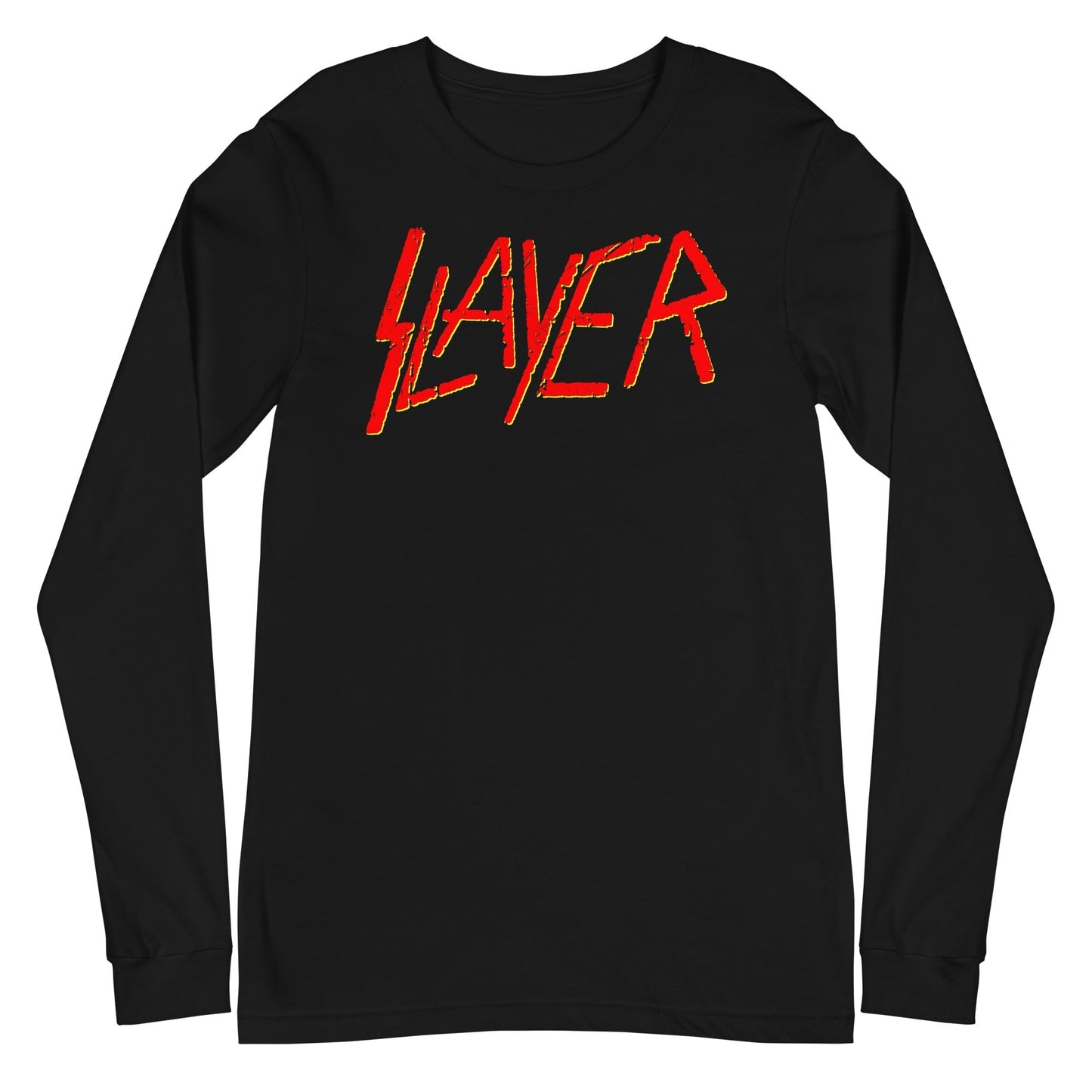 MerchMoment Slayer - Red Logo Long Sleeve T-Shirt Black