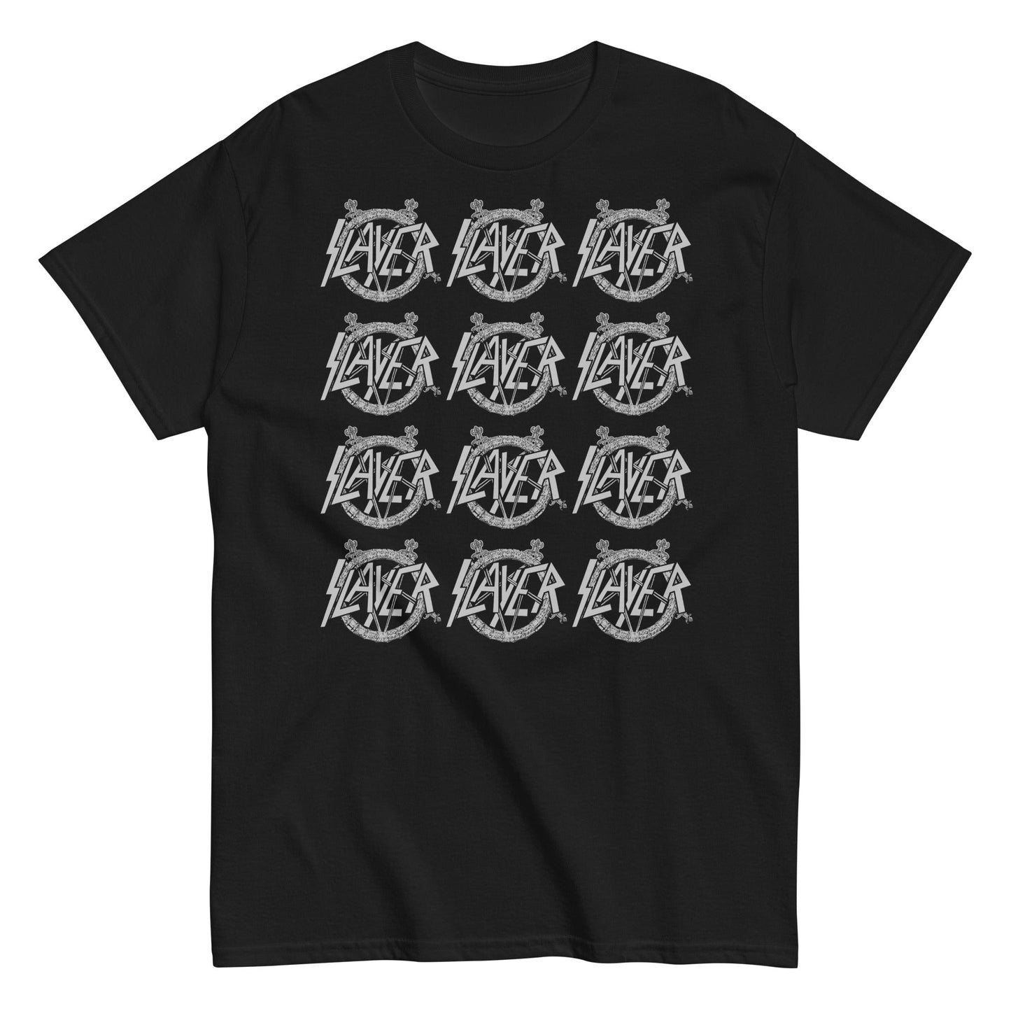 MerchMoment Slayer - Repeat Logo T-Shirt Black