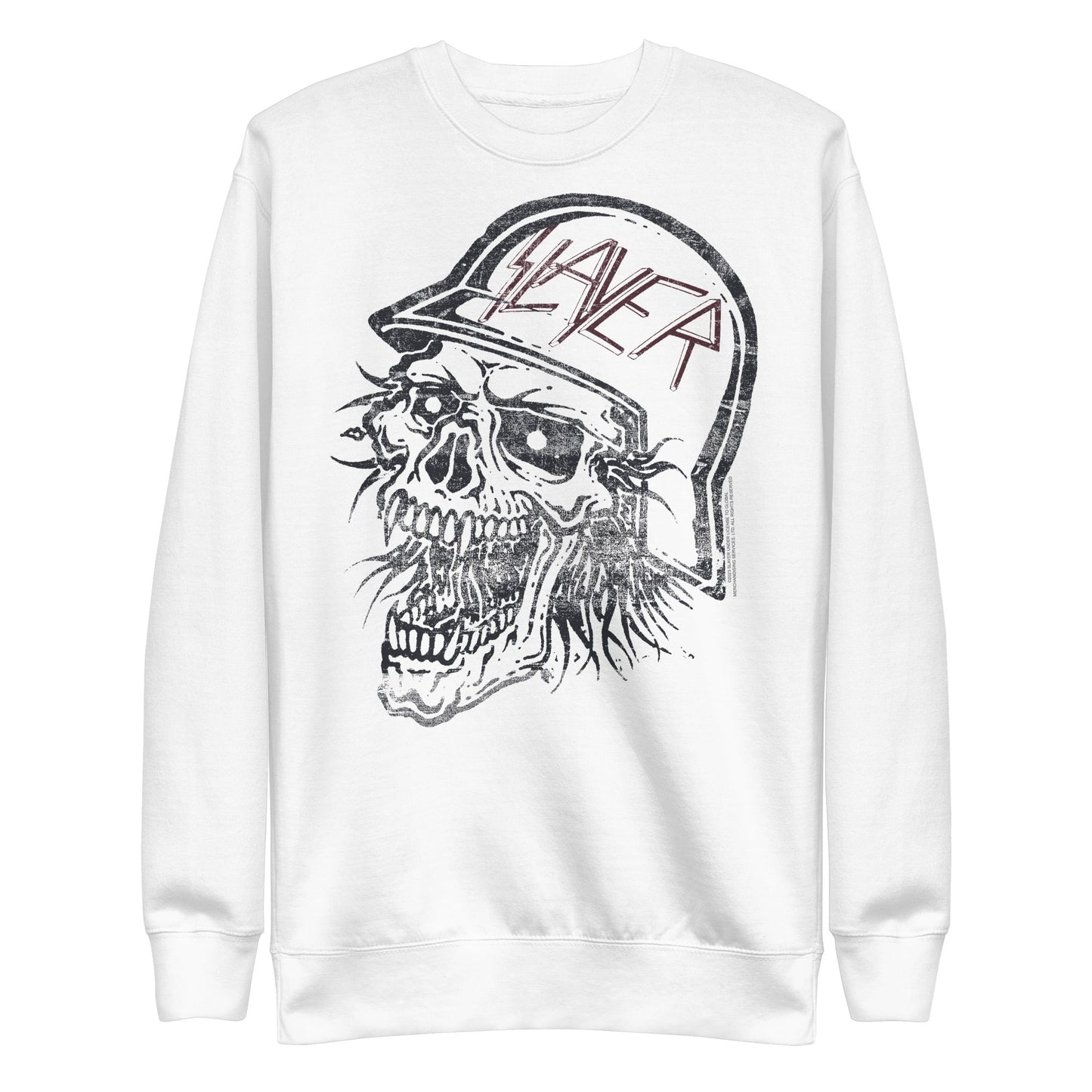 MerchMoment Slayer - Stamped Skull Sweatshirt White