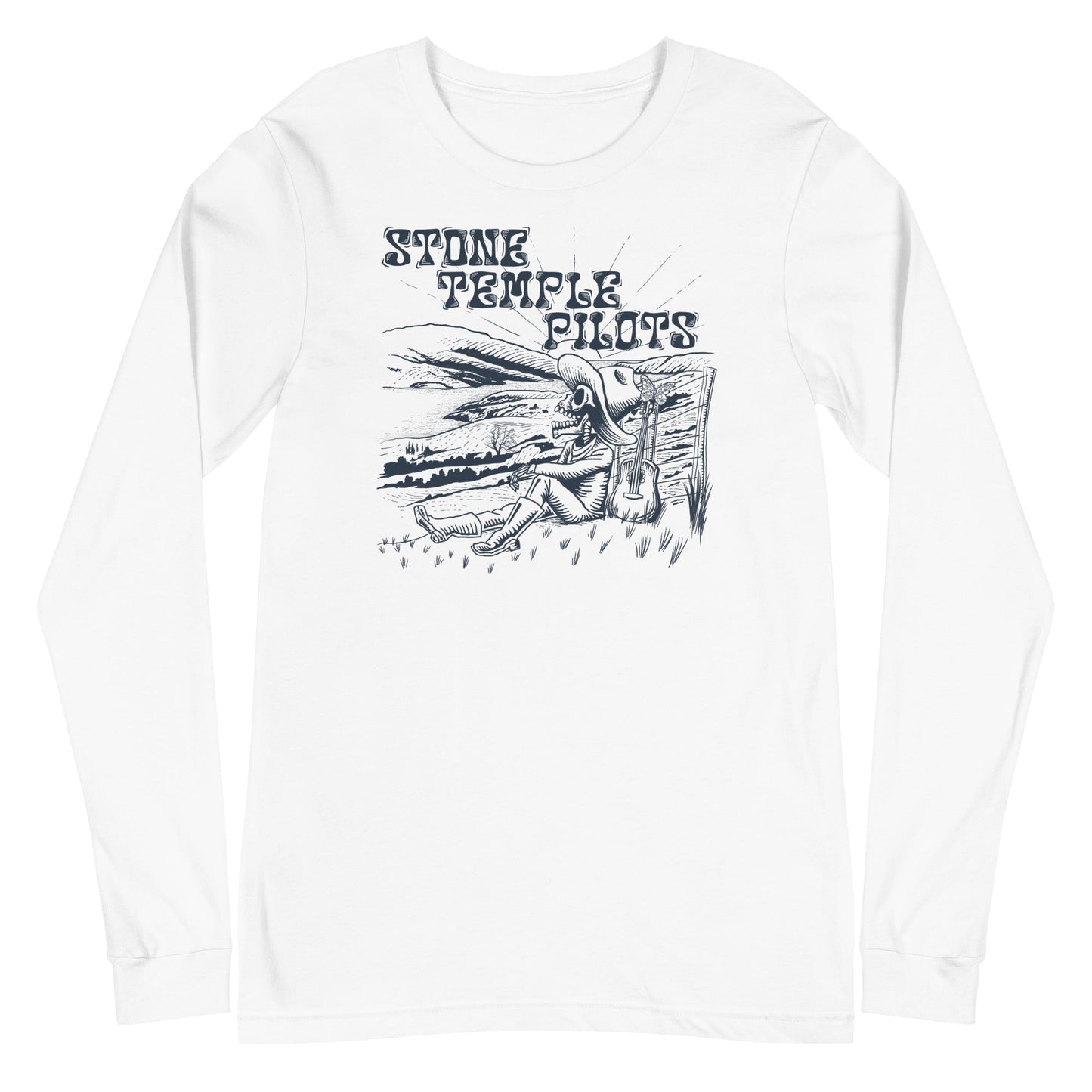 MerchMoment Stone Temple Pilots - Out West Long Sleeve T-Shirt White