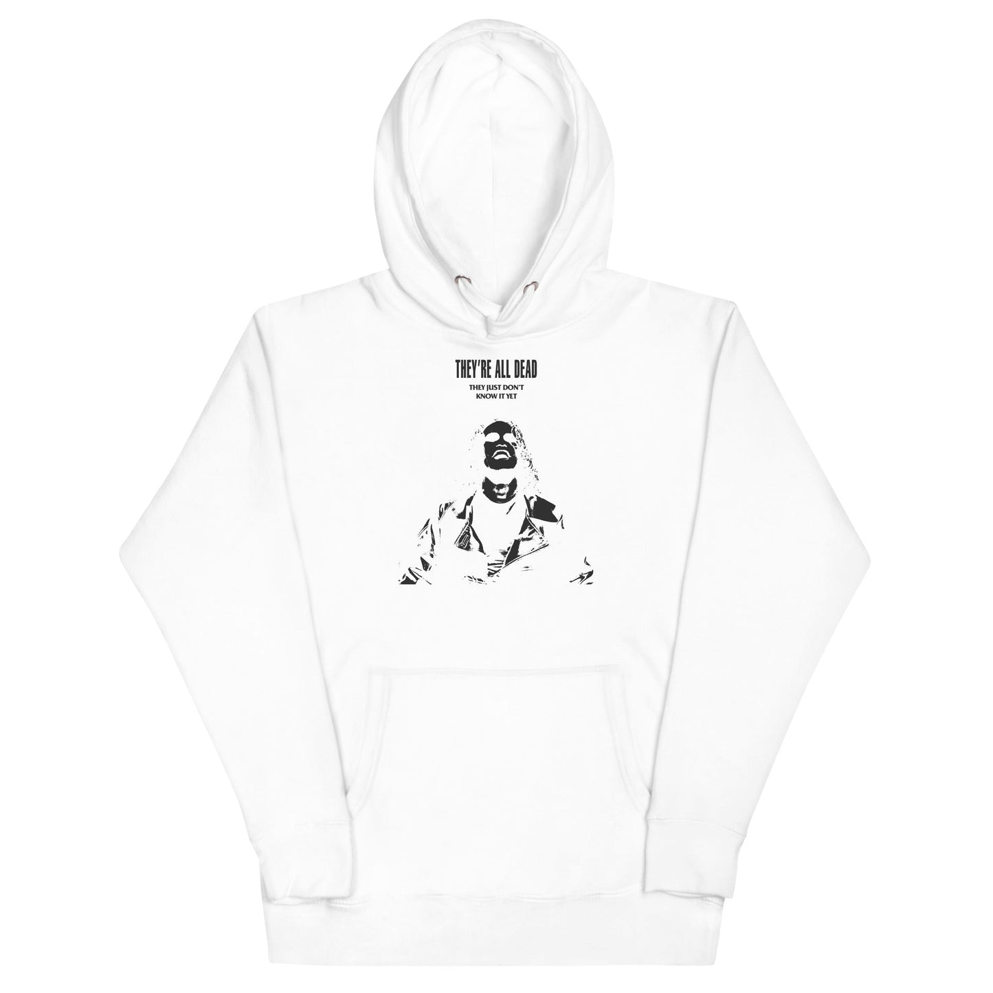 MerchMoment The Crow - Black Outline Hoodie White