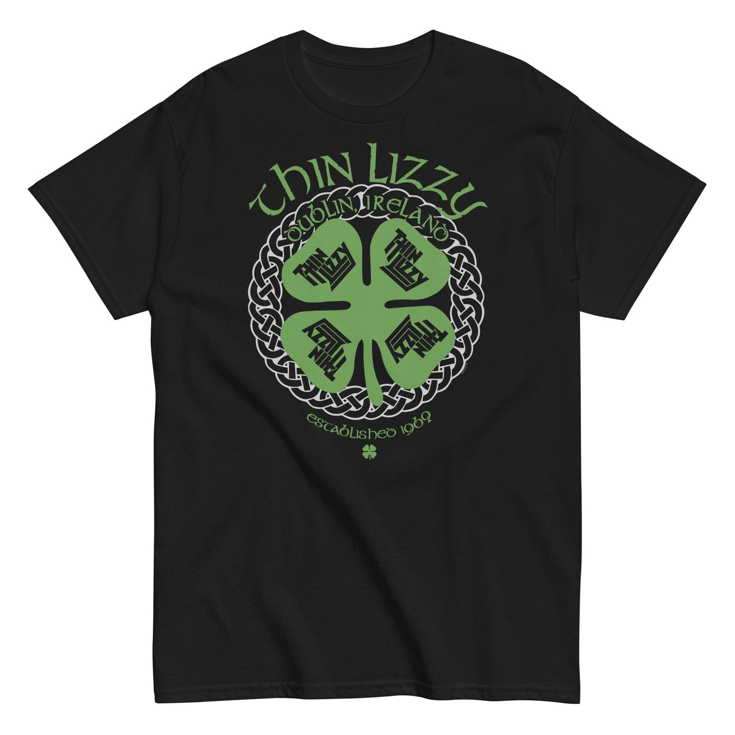 MerchMoment Thin Lizzy - Shamrock T-Shirt Black