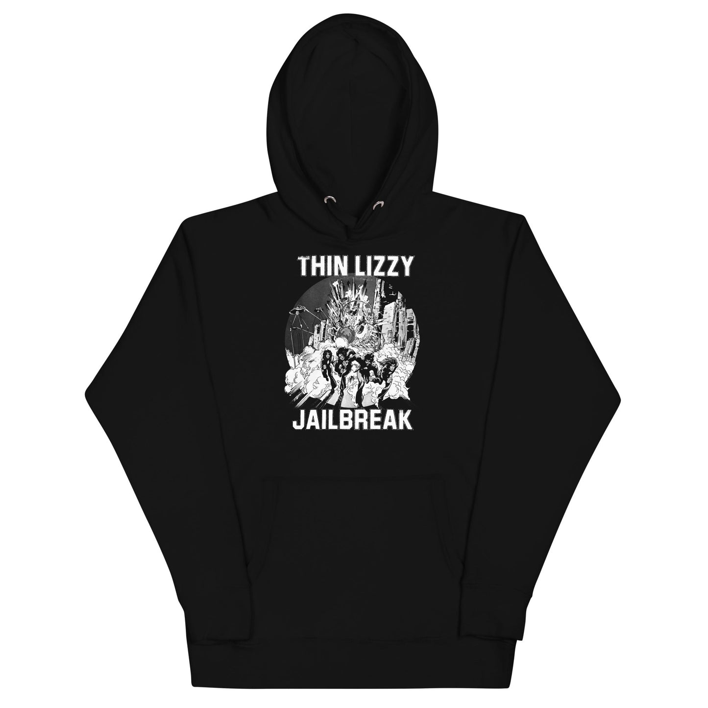 MerchMoment Thin Lizzy - White Jailbreak Hoodie Black