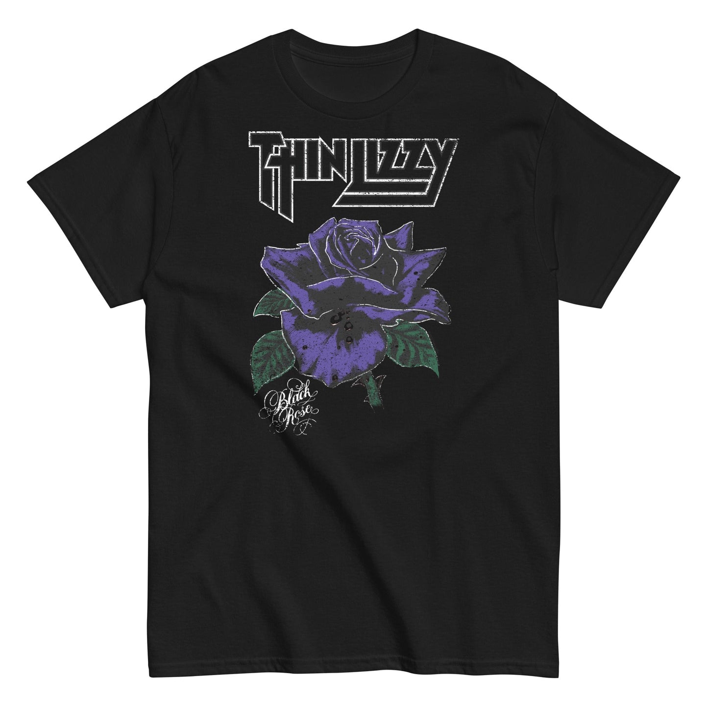 MerchMoment Thin Lizzy - White Outline T-Shirt Black