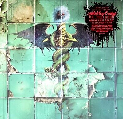 Motley Crue Dr. Feelgood (35th Anniversary) (Limited Edition, Deluxe Edition, Green & Black Colored Vinyl) (3 Lp's)