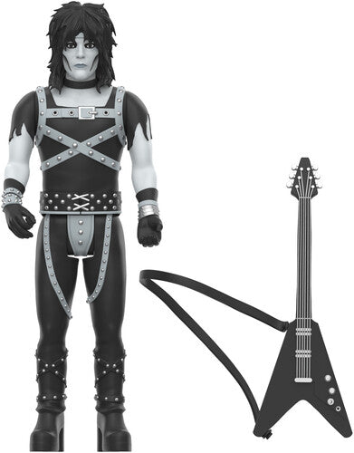 Motley Crue Super7 - Motley Crue - ReAction Figures Wv2 - Mick Mars (Shout At The Devil - Black & White) (Collectible, Action Figure)