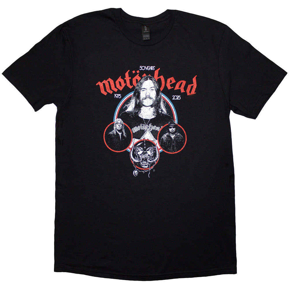 Motörhead 50 Years Band Circles Black