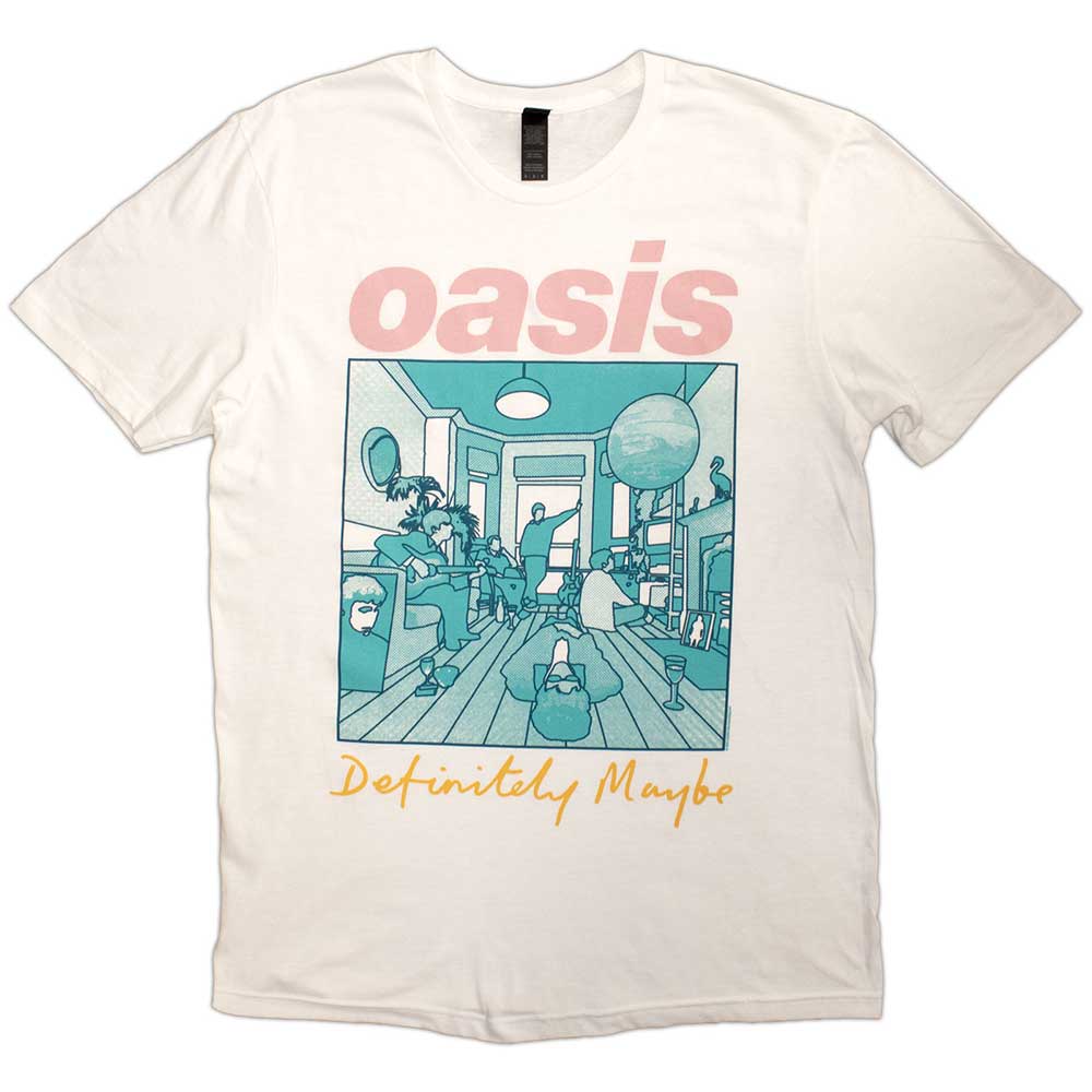 Oasis Definitely Maybe Illustration Colour White