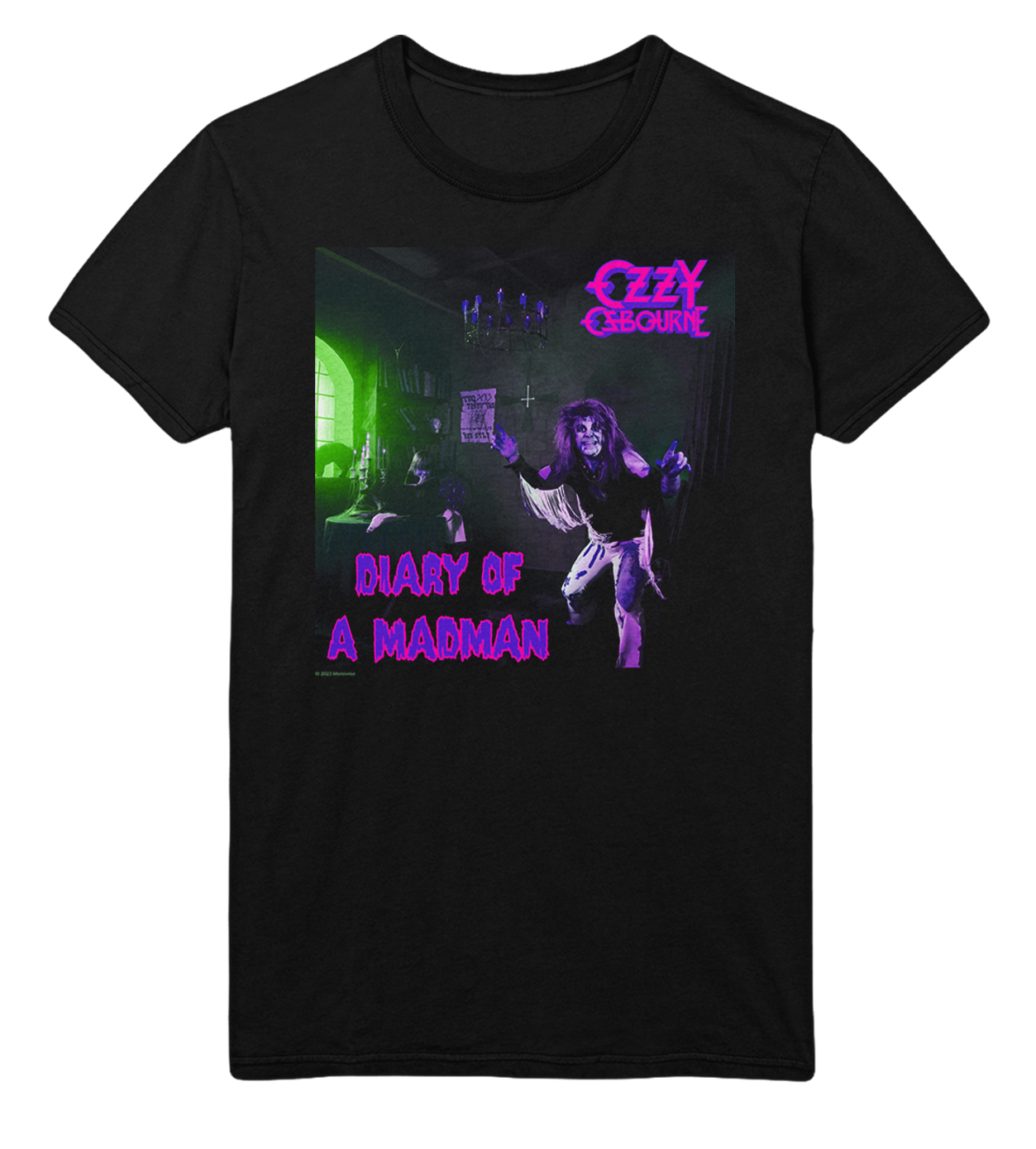 Stakes Ozzy Osbourne Purple Diary Jumbo Print T-Shirt Black