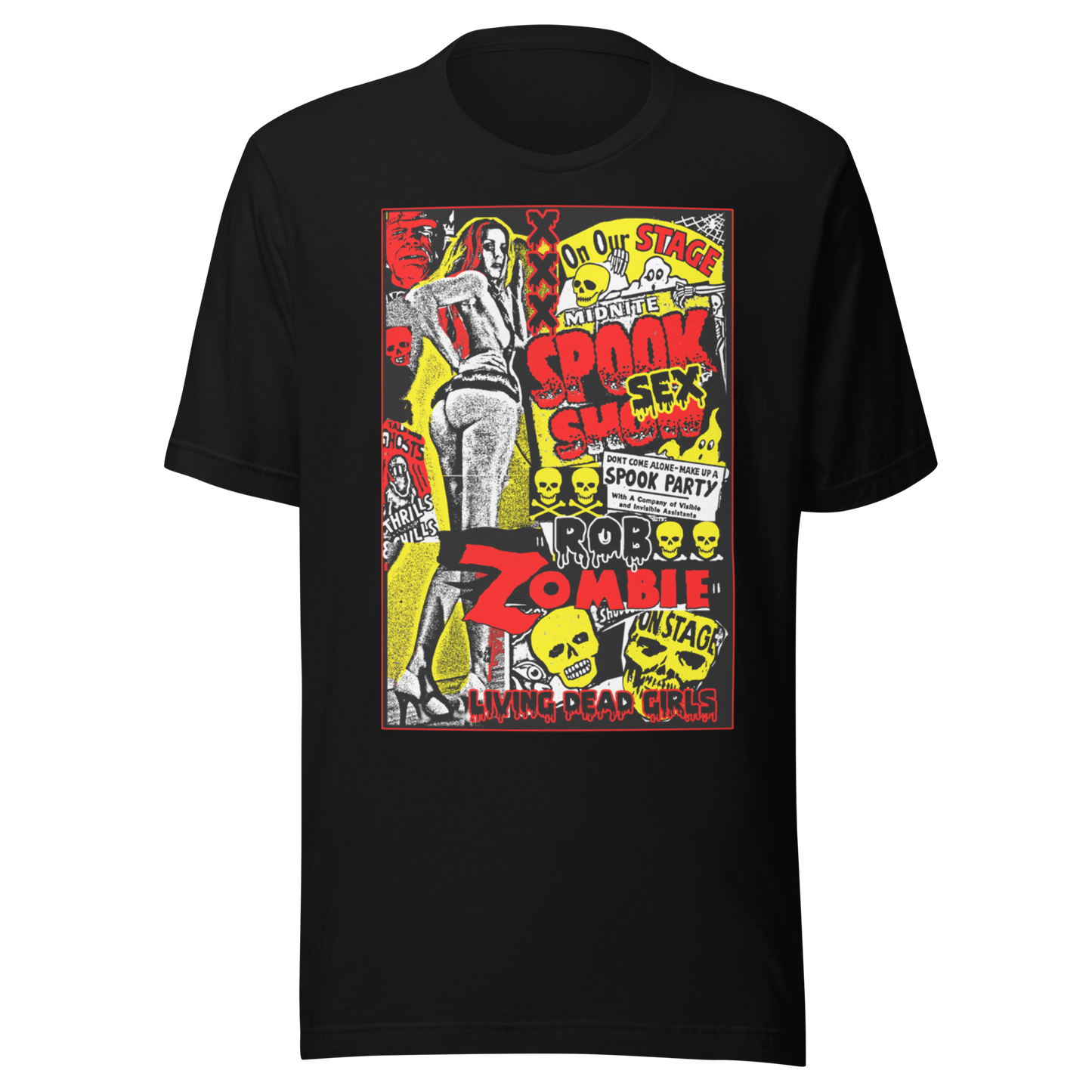Stakes Rob Zombie Spook Shop Jumbo Print T-Shirt Black