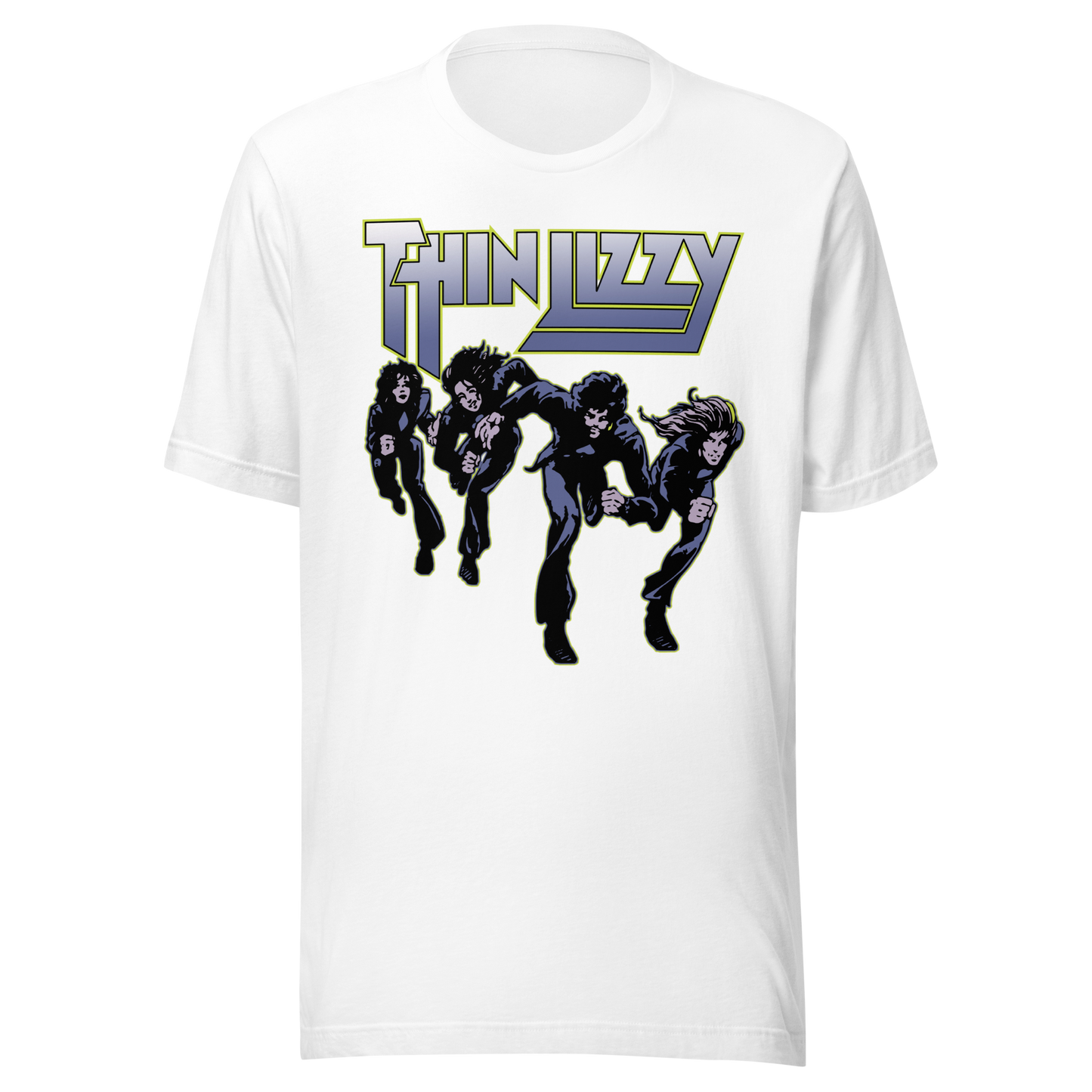 Stakes Thin Lizzy Jailbreakers Jumbo Print T-Shirt White