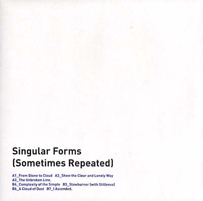 SYLVAIN CHAUVEAU Singular Forms (Sometimes Repeated)
