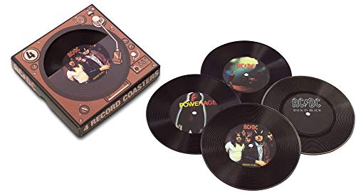 AC DC 4 PC COASTER SET AC DC 4 PC COASTER SET