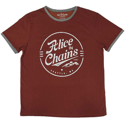 Alice In Chains Circle Emblem Red