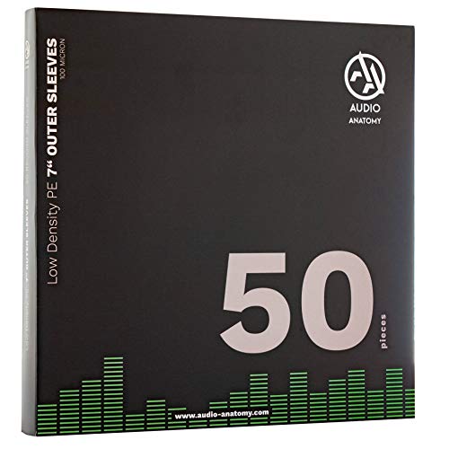 Audio Anatomy 50X 7" PE LOW DENSITY OUTER SLEEVES (100 Micron)