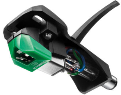 Audio-Technica Audio Technica AT-VM95E/H Headshell/Dual Moving Magnet Cartridge Combo Kit (Black/Green)