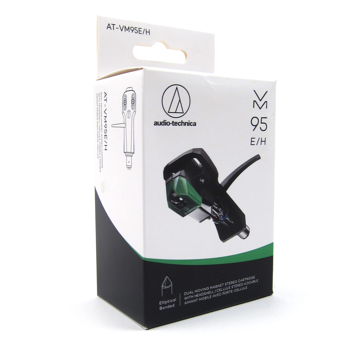 Audio-Technica Audio Technica AT-VM95E/H Headshell/Dual Moving Magnet Cartridge Combo Kit (Black/Green)