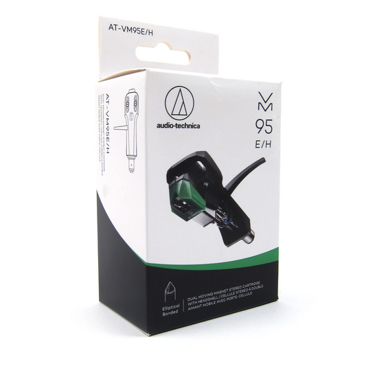 Audio-Technica Audio Technica AT-VM95E/H Headshell/Dual Moving Magnet Cartridge Combo Kit (Black/Green)