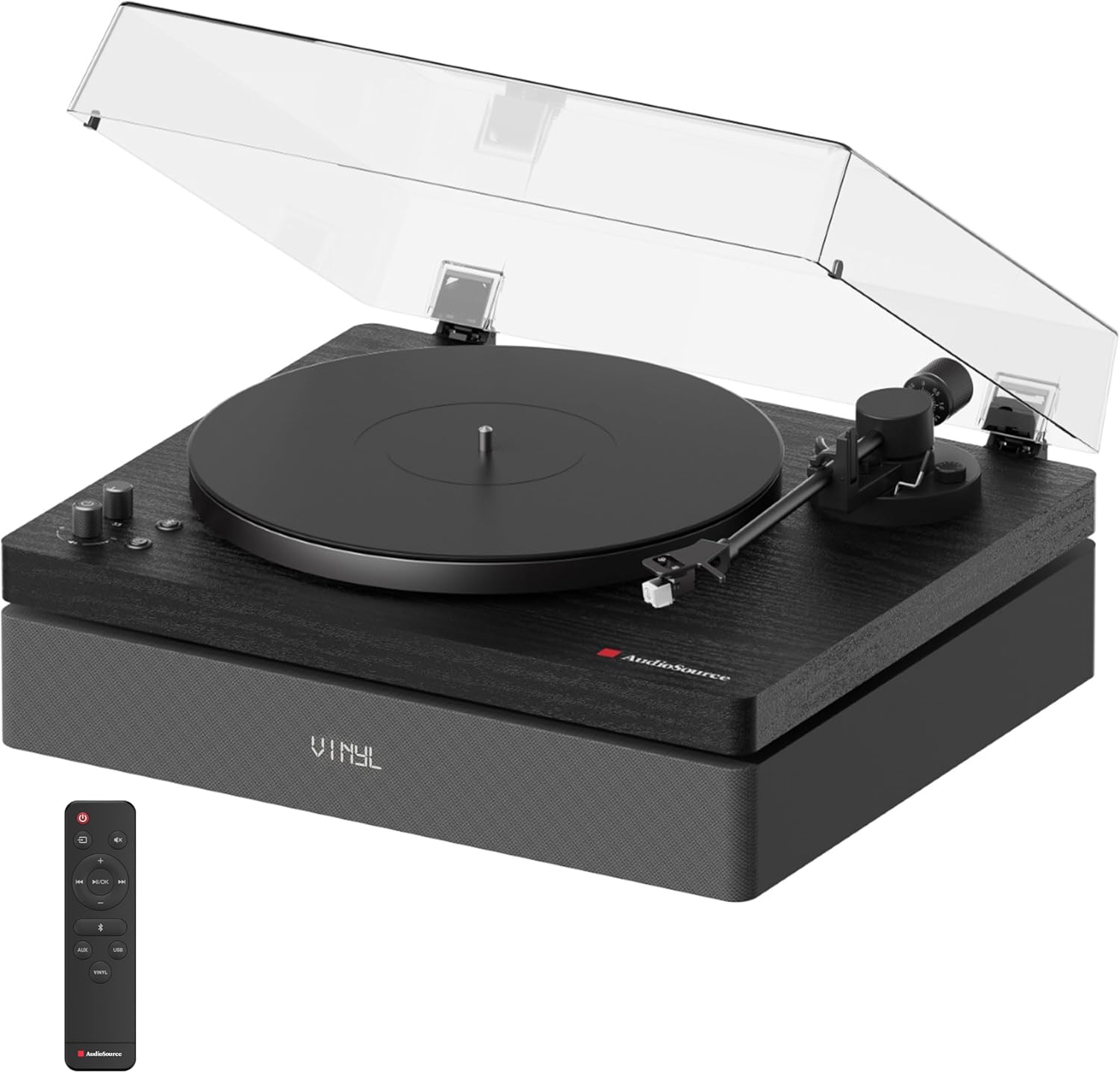 Audiosource AudioSource Record Player, All-in-one Turntable with 2.1 Channel Built-in Speaker