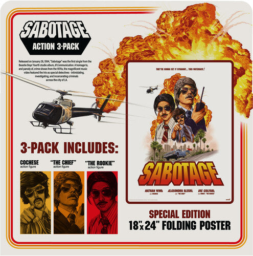 Beastie Boys Super7 - Beastie Boys - ReAction - Sabotage 3PK (Collectible, Figure, Action Figure) (Bonus Poster)