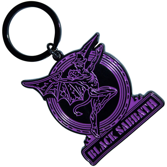 Black Sabbath Purple Text Logo & Daemon
