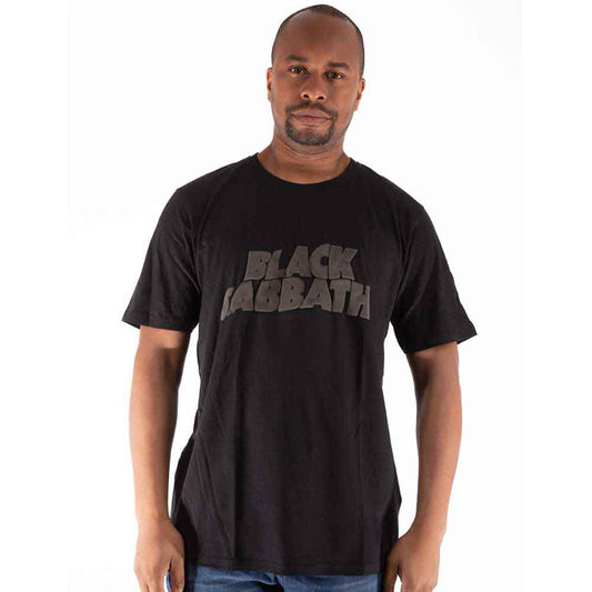 Black Sabbath Wavy Logo Black