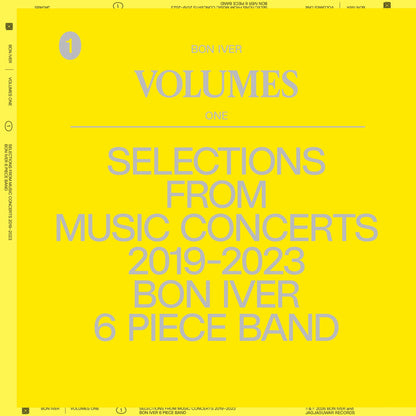 Bon Iver Volumes: One Selections From Music Concerts 2019-2023 6 Piece Band