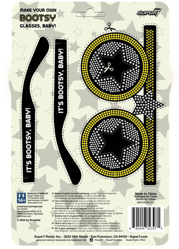 Bootsy Collins Super7 - Bootsy Collins - ReAction Wv 2 - Bootsy Collins (Black And Gold) (Collectible, Figure, Action Figure)