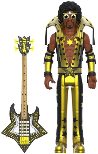 Bootsy Collins Super7 - Bootsy Collins - ReAction Wv 2 - Bootsy Collins (Black And Gold) (Collectible, Figure, Action Figure)