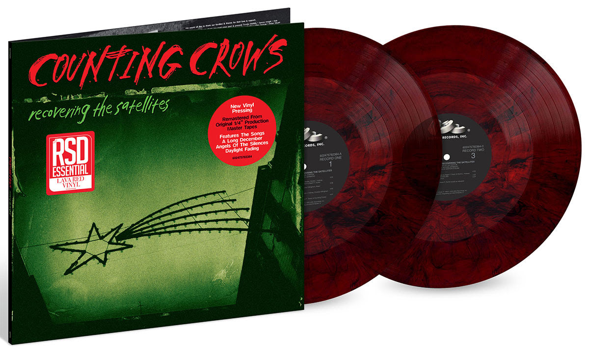 Counting Crows Recovering The Satellites (Indie Exclusive, "Lava" Red Colored Vinyl, Remastered) (2 Lp's)