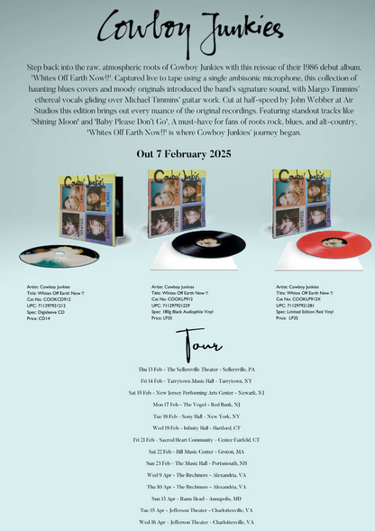 Cowboy Junkies Whites Off Earth Now (Red Colored Vinyl, Limited Edition)