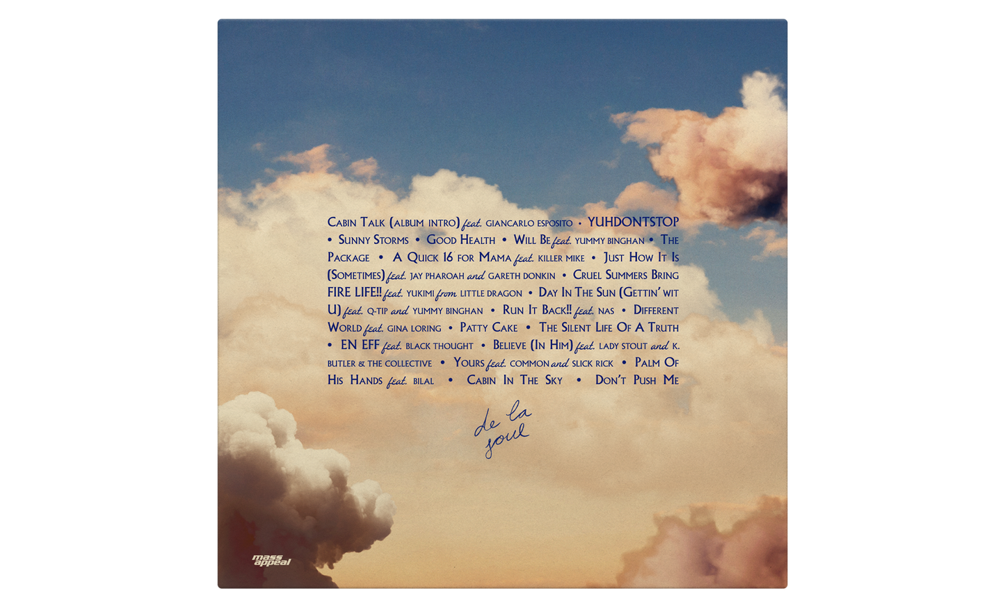 De La Soul Cabin In The Sky (Alternate Cover) [Opaque Sky Blue Vinyl]