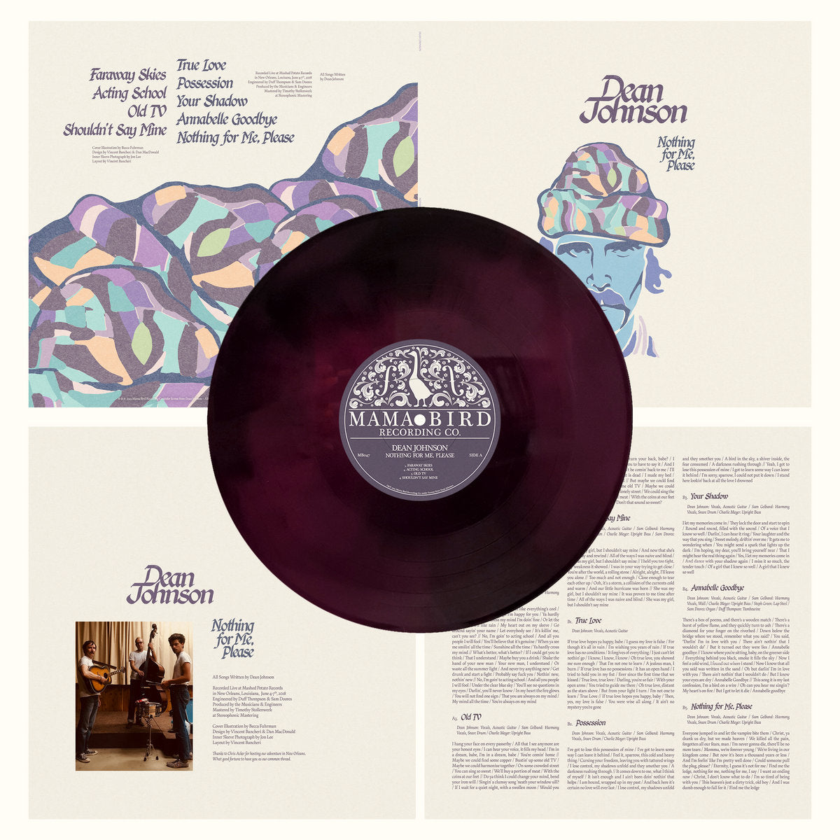 Dean Johnson Nothing For Me, Please (Indie exclusive) (Oxblood & Black mix Vinyl)