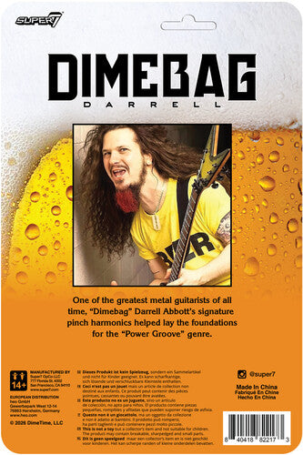 DIMEBAG DARRELL Dimebag Darrell - ReAction Figures Wv2- Dimebag Darrell (BEER Shirt) (Action Figure, Collectible)