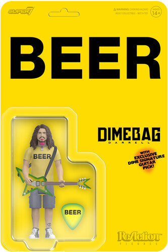 DIMEBAG DARRELL Dimebag Darrell - ReAction Figures Wv2- Dimebag Darrell (BEER Shirt) (Action Figure, Collectible)