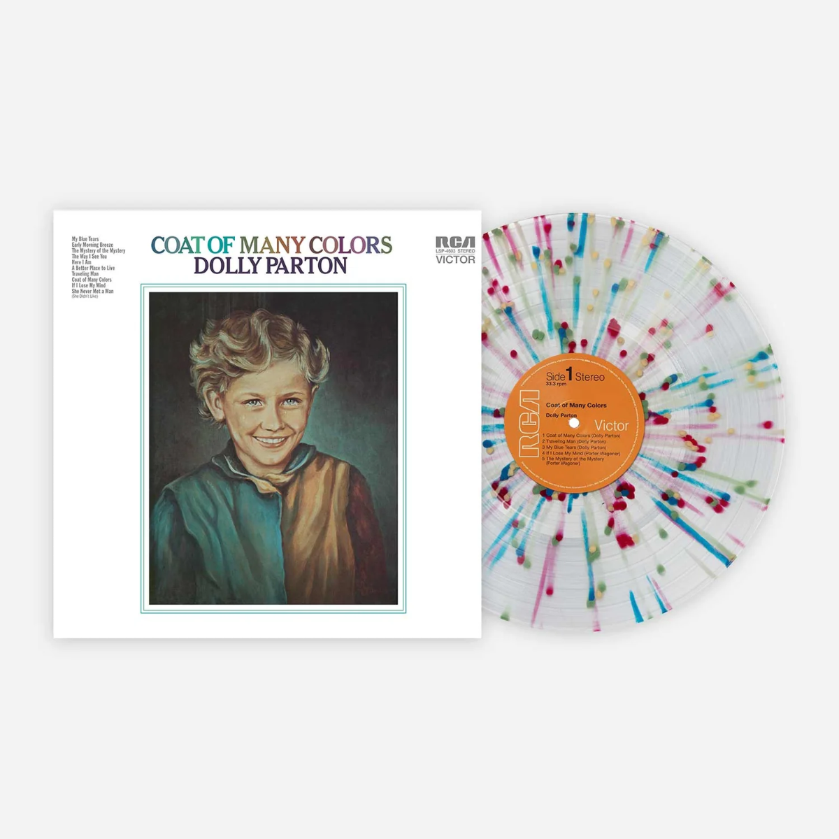 Dolly Parton Coat of Many Colors (Limited Edition, Rainbow Splatter Colored Vinyl)
