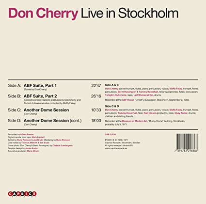 Don Cherry Don Cherry Live in Stockholm (2 Lp's)