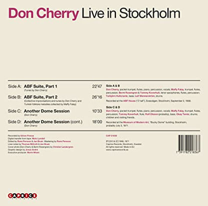 Don Cherry Don Cherry Live in Stockholm (2 Lp's)