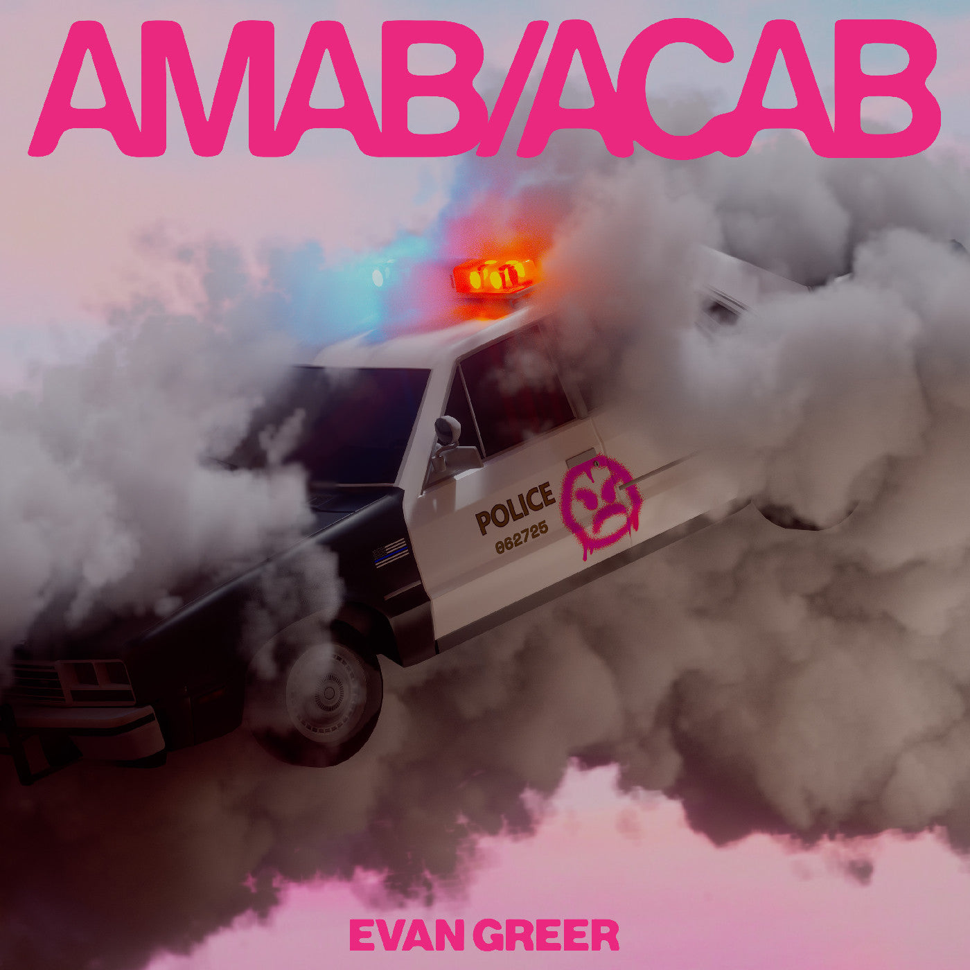 Evan Greer Amab/Acab (Clear/Pink Cloud Vinyl)