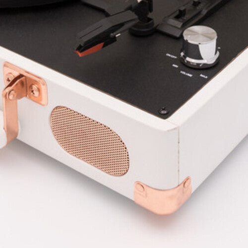GPO GPO Retro GPOSOHOWH SOHO Portable Briefcase Turntable - White (Large Item, Built-In Speakers, White)