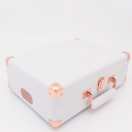 GPO GPO Retro GPOSOHOWH SOHO Portable Briefcase Turntable - White (Large Item, Built-In Speakers, White)