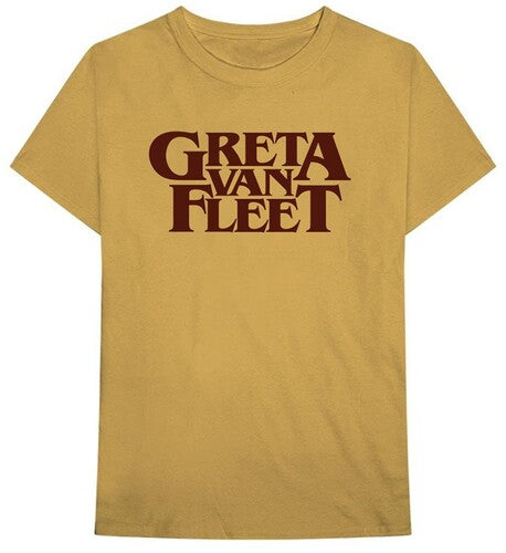 Greta Van Fleet Greta Van Fleet Logo Old Gold Unisex Short Sleeve T-shirt Large