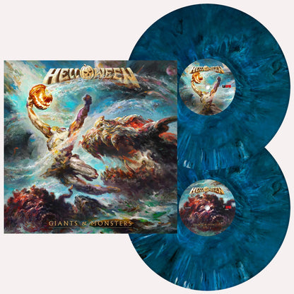 Helloween Giants & Monsters (Ocean Blue Marbled Vinyl) (Pumpkin Etching & Booklet) [2LP]