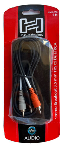 Hosa Technology Hosa Stereo Breakout 3.5 MM TRS to Dual RCA 6 Ft