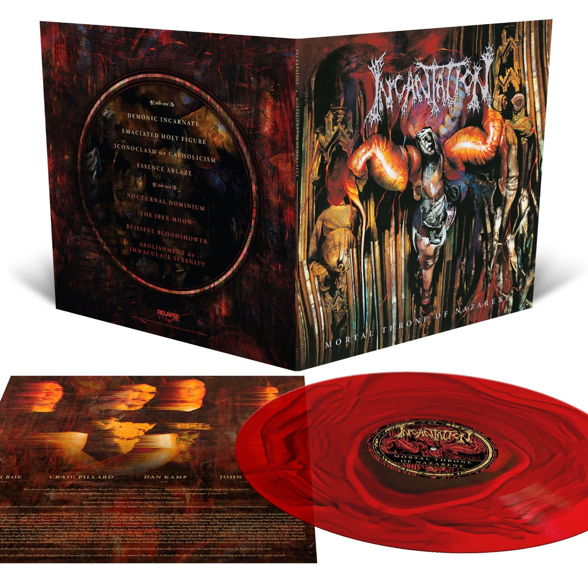 Incantation Mortal Throne Of Nazarene ("Crushed Ripple" Blood Red Colored Vinyl)