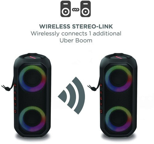 Ion Ion iSP156 Uber Boom Portable Bluetooth Speaker - IP66 All Weather - 40W (Black) (Large Item, Bluetooth)
